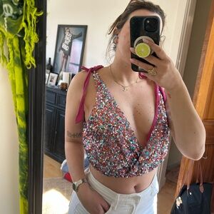 Free People sparkle top